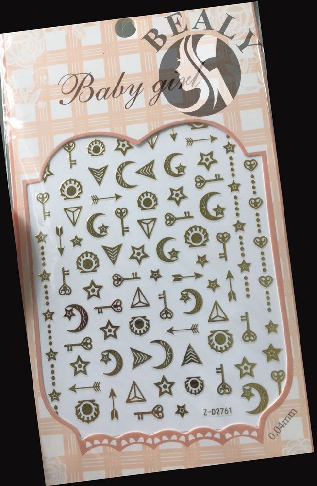 STICKER DÁN MÓNG BABY GIRL TÚI HỒNG CARO VUÔNG Z-D2761