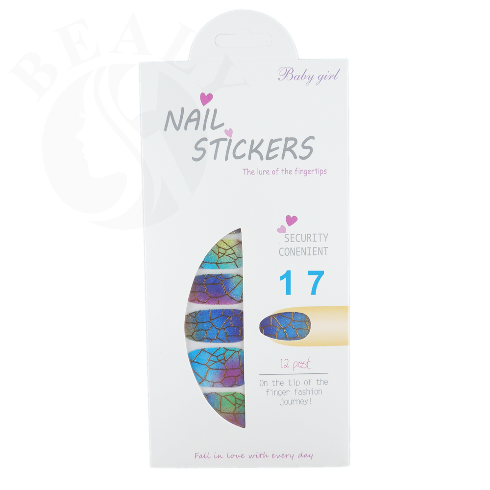 STICKER DÁN MÓNG TÚI MÀU TRẮNG #17