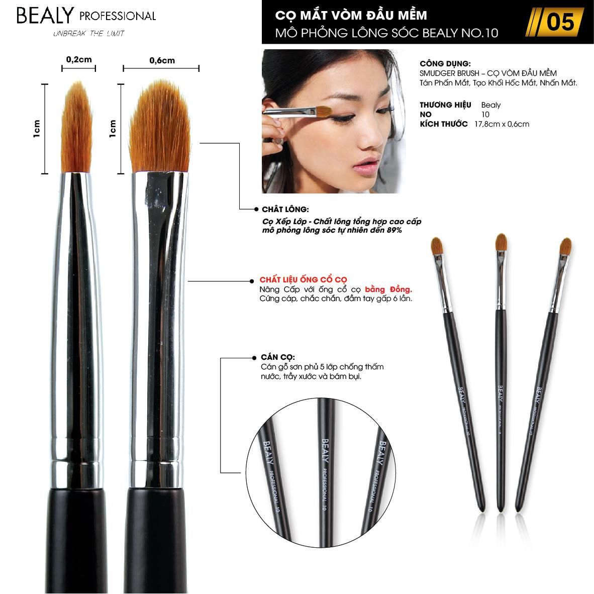 Cọ Mắt Vòm Đầu Mềm Mô Phỏng Lông Sóc Bealy No.10