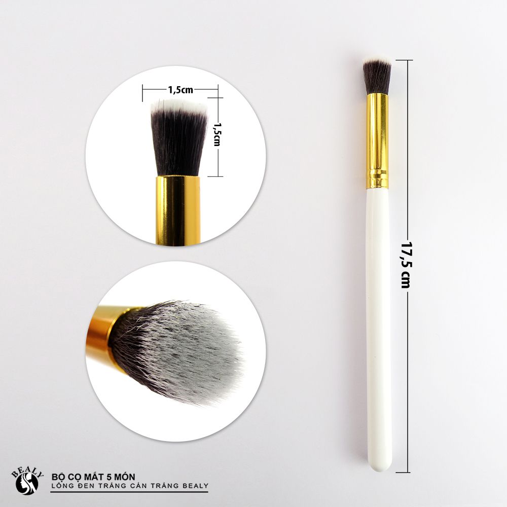 BỘ CỌ MẮT LÔNG ĐEN TRẮNG CÁN TRẮNG BEALY 5C