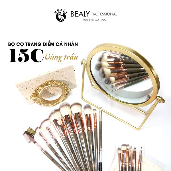 BỘ CỌ TRANG ĐIỂM CÁ NHÂN 15C VÀNG TRẦU BEALY