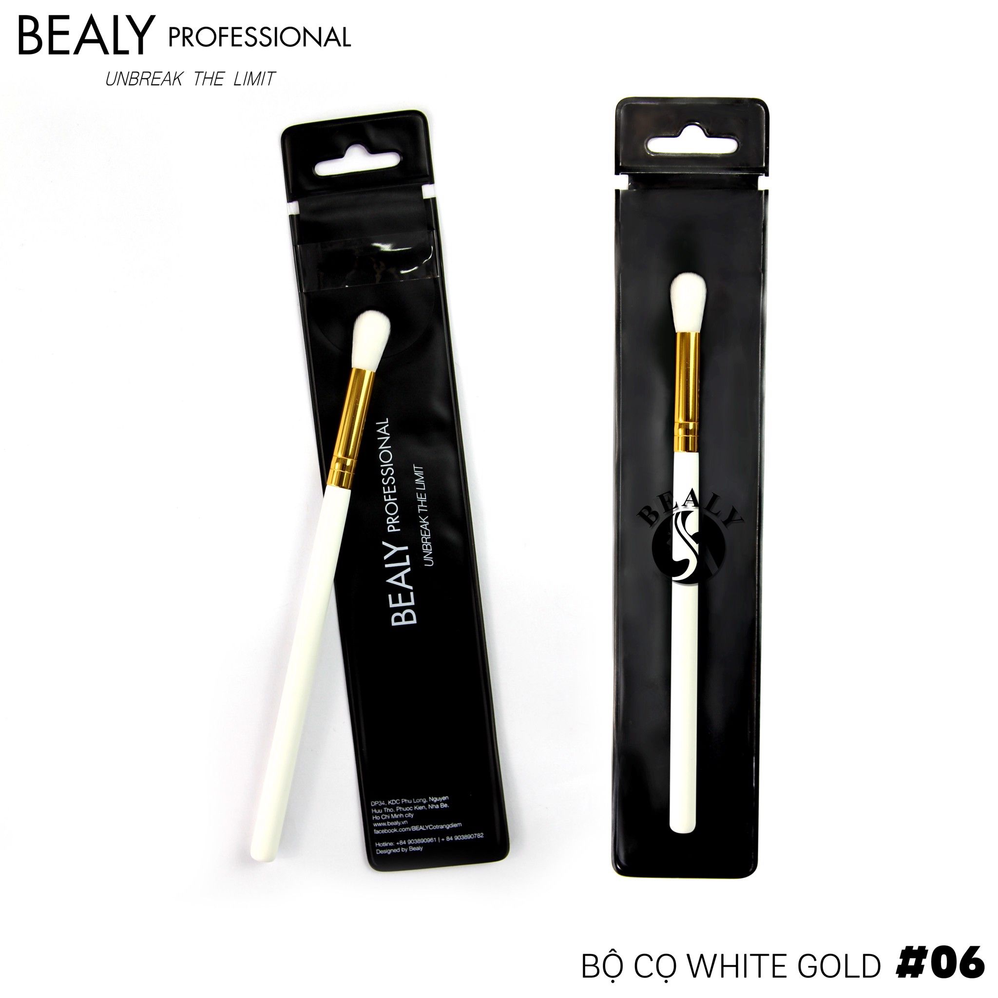 CỌ TÁN MÀU MẮT WHITE GOLD N0.06