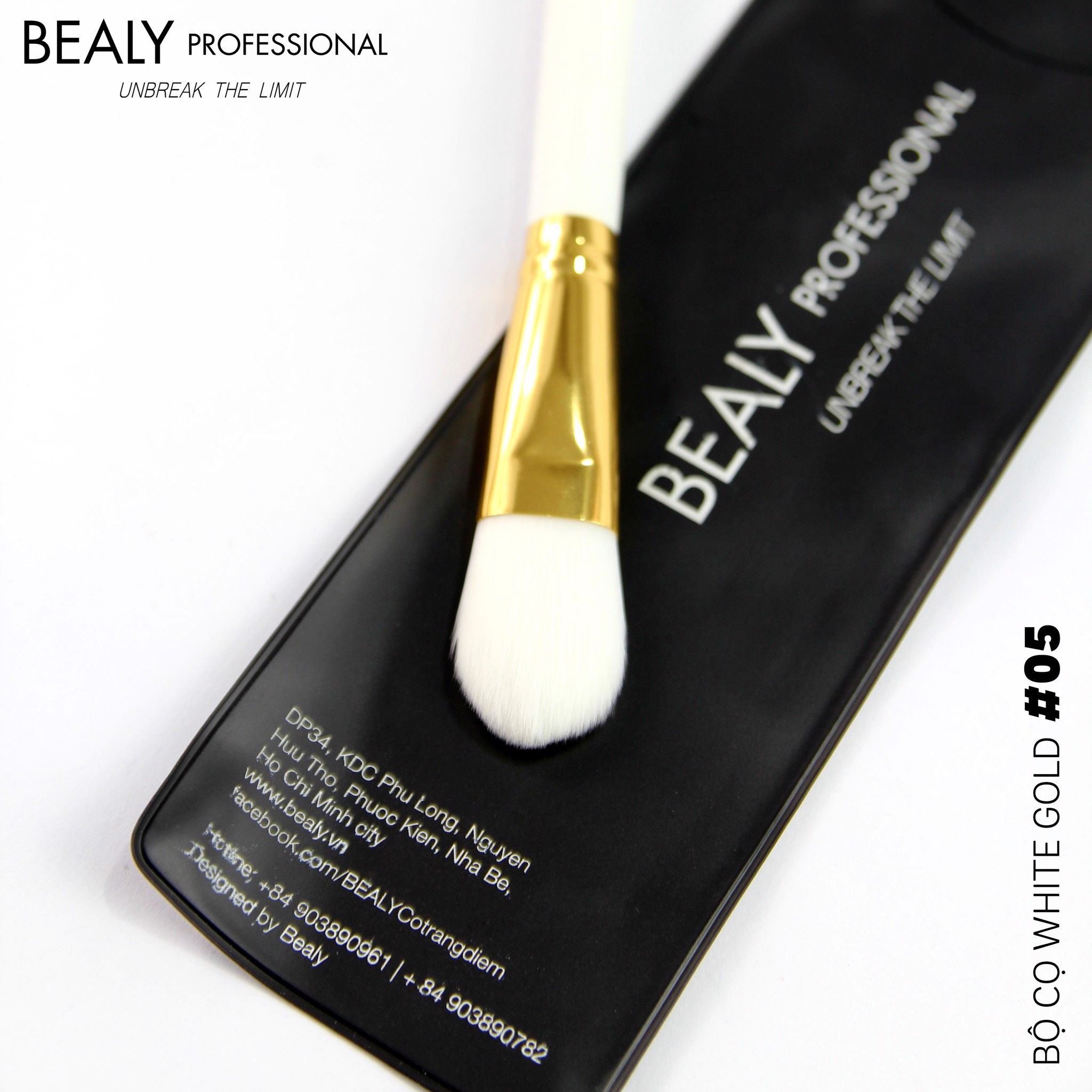 CỌ TÁN KEM NỀN BẢN DẸT WHITE GOLD N0.05