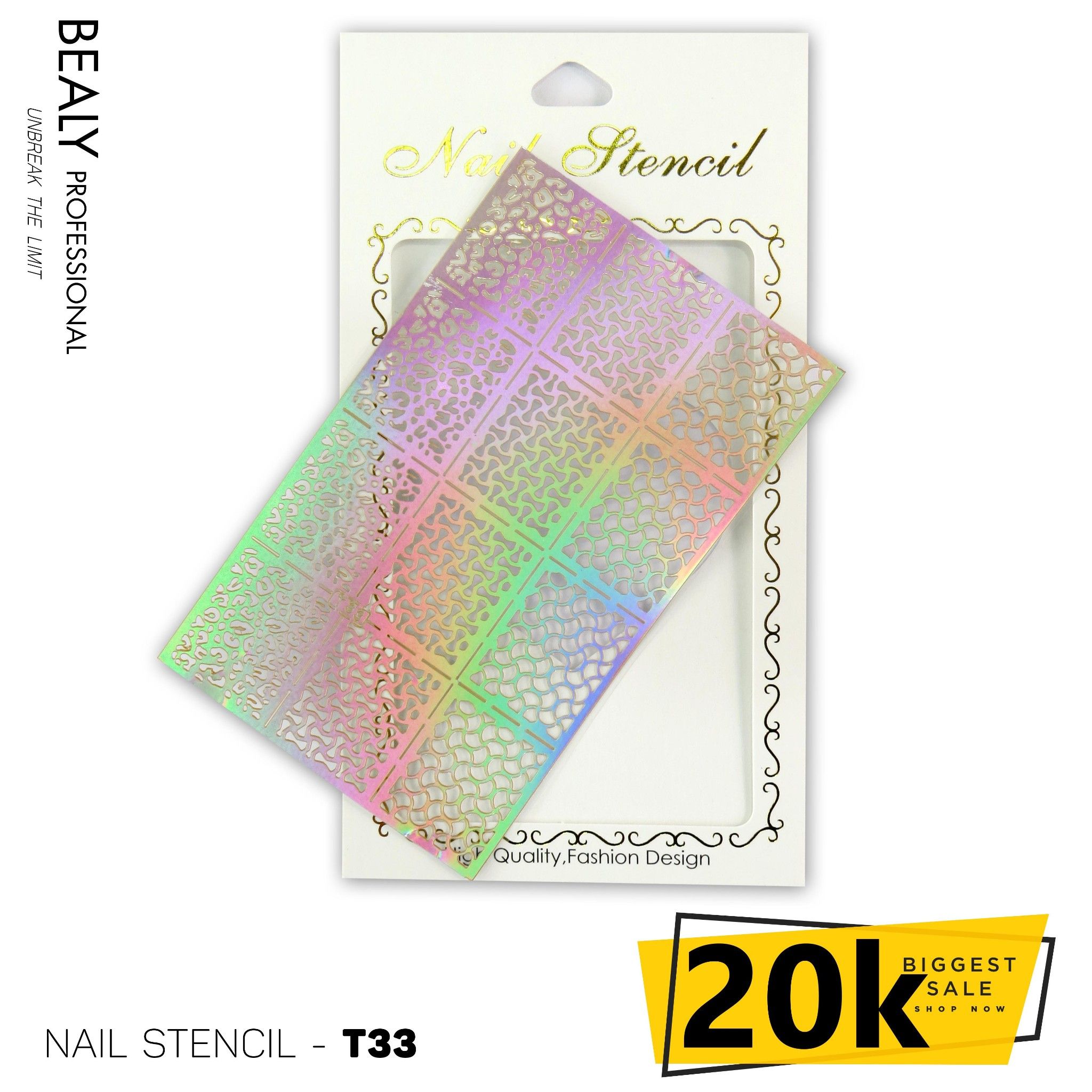 GIẤY DÁN SƠN MÓNG TẠO KIỂU NAIL STENCIL TÚI TRẮNG #T33