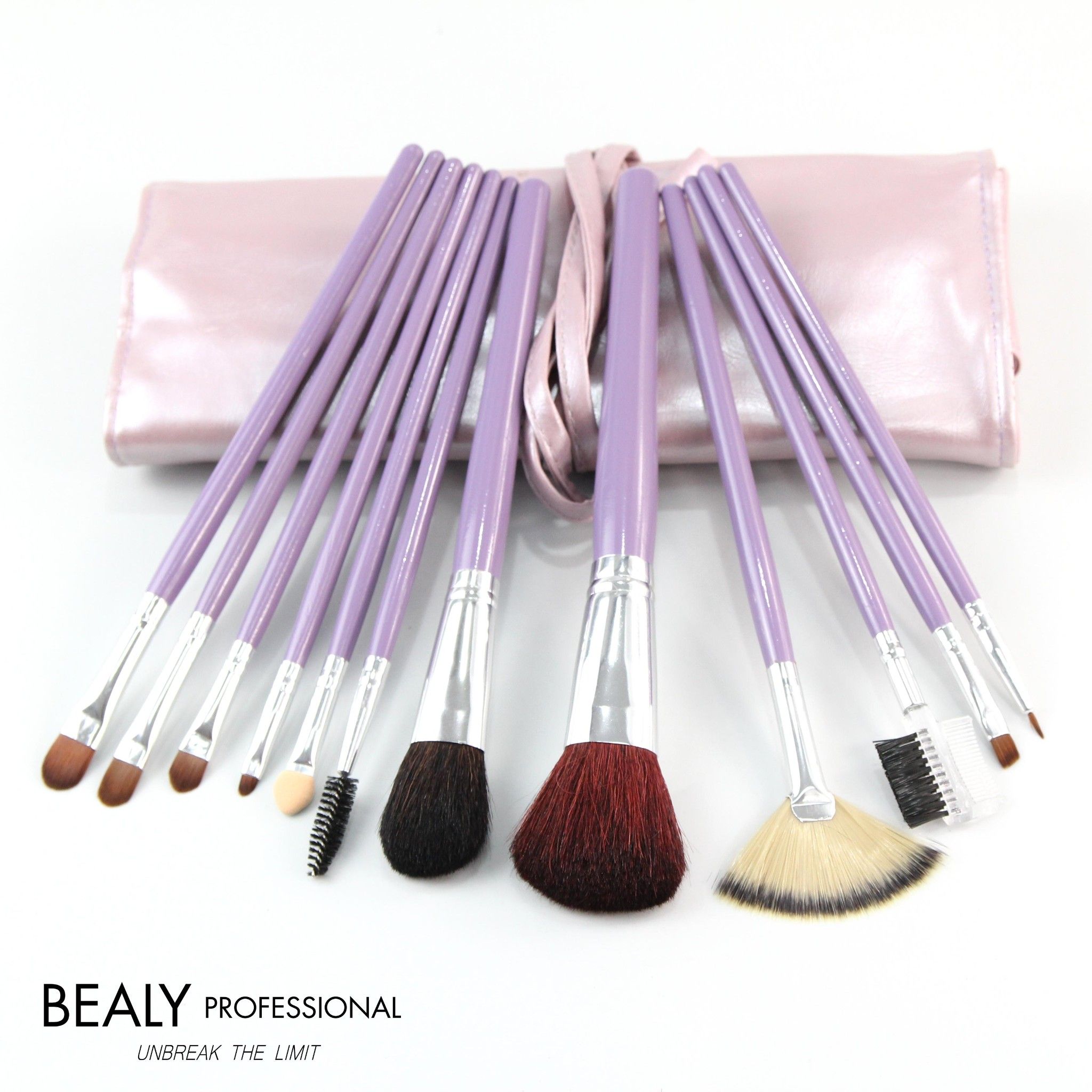 BỘ CỌ TRANG ĐIỂM BEALY 12 MÓN TÚI MÀU TÍM NHẠT