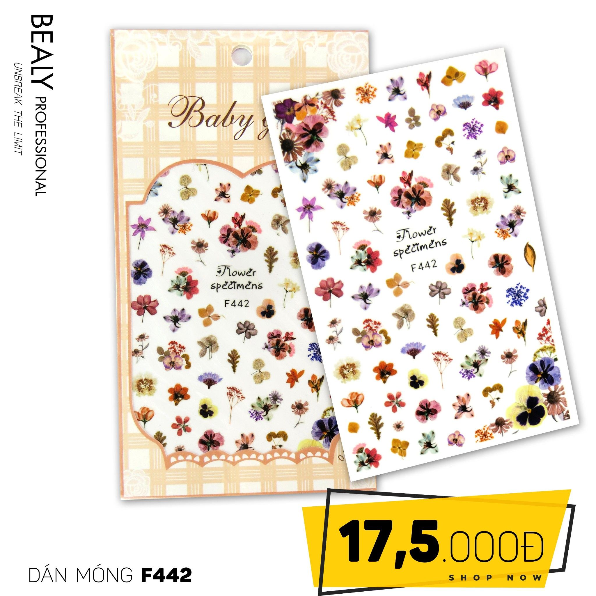 STICKER DÁN MÓNG BABY GIRL TÚI HỒNG CARO VUÔNG F442