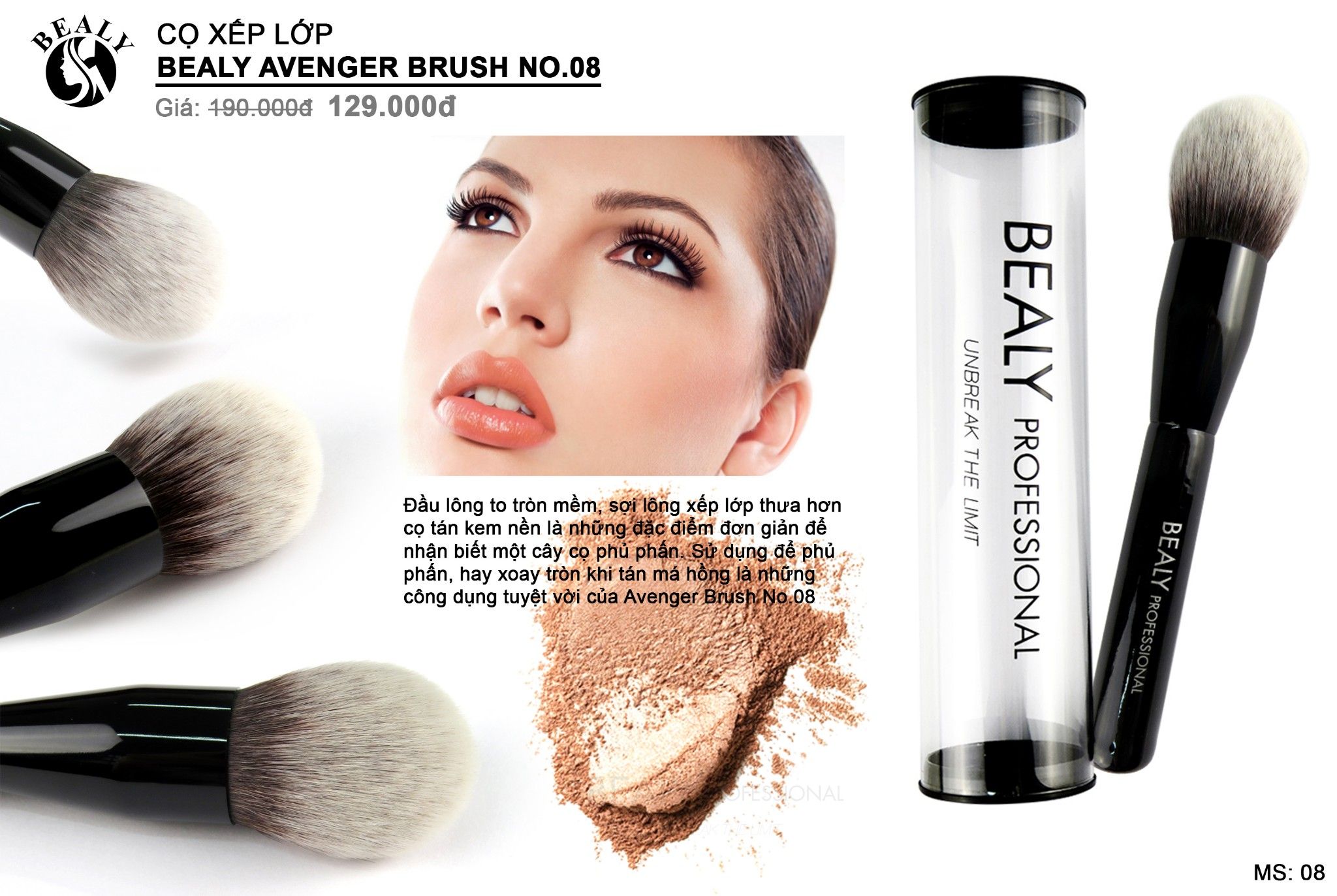 CỌ XẾP LỚP BEALY AVENGER BRUSH NO.08
