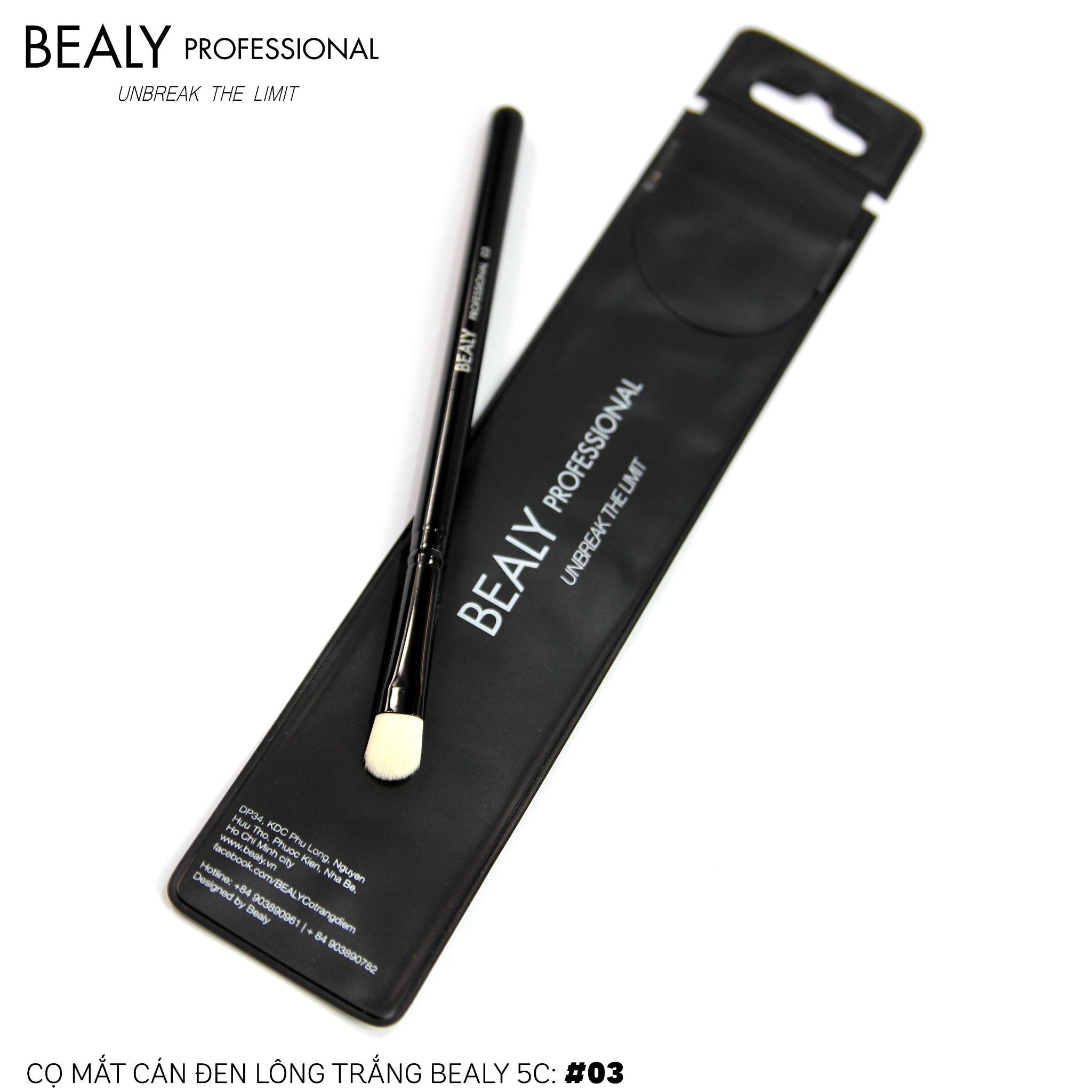 CỌ MẮT BẢN DẸT CÁN ĐEN LÔNG TRẮNG BEALY N0.03