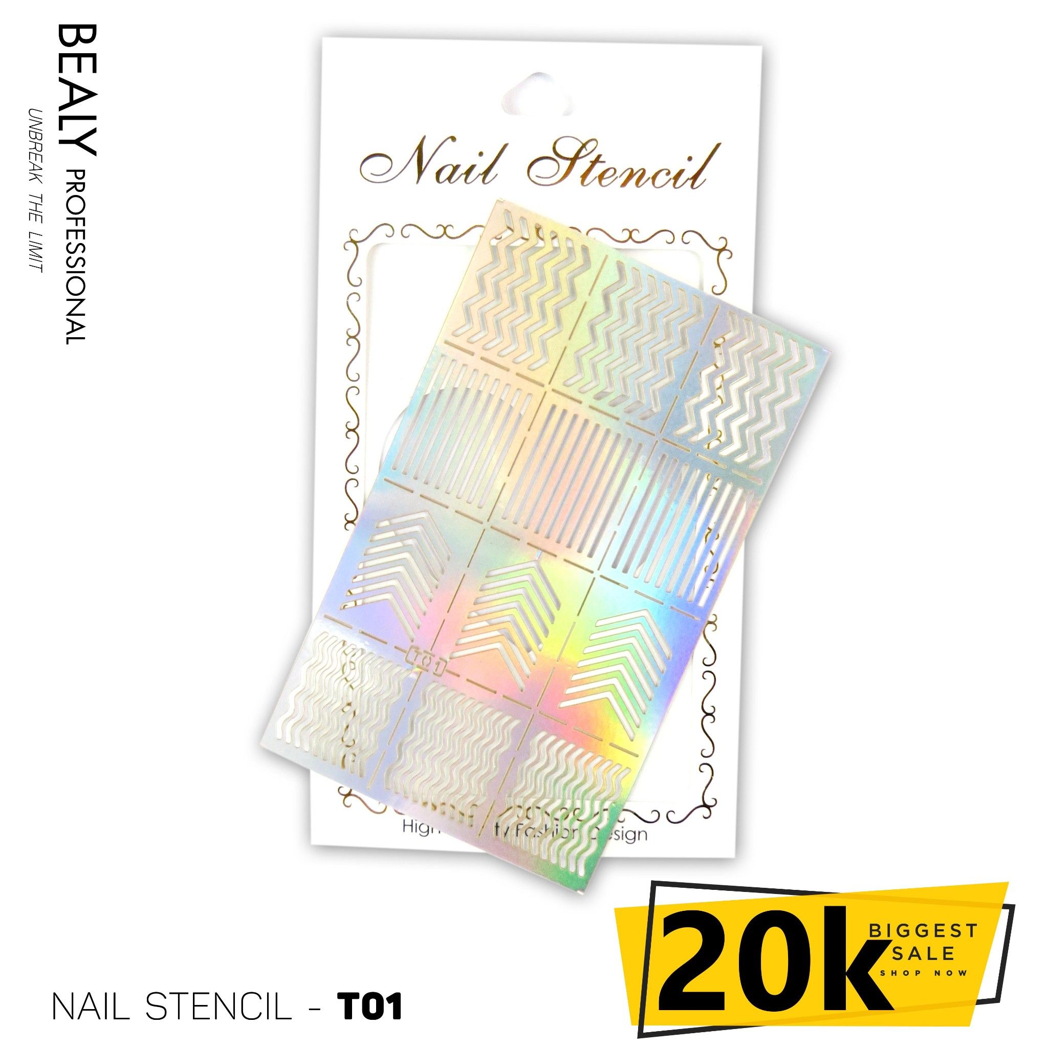 GIẤY DÁN SƠN MÓNG TẠO KIỂU NAIL STENCIL TÚI TRẮNG #T01