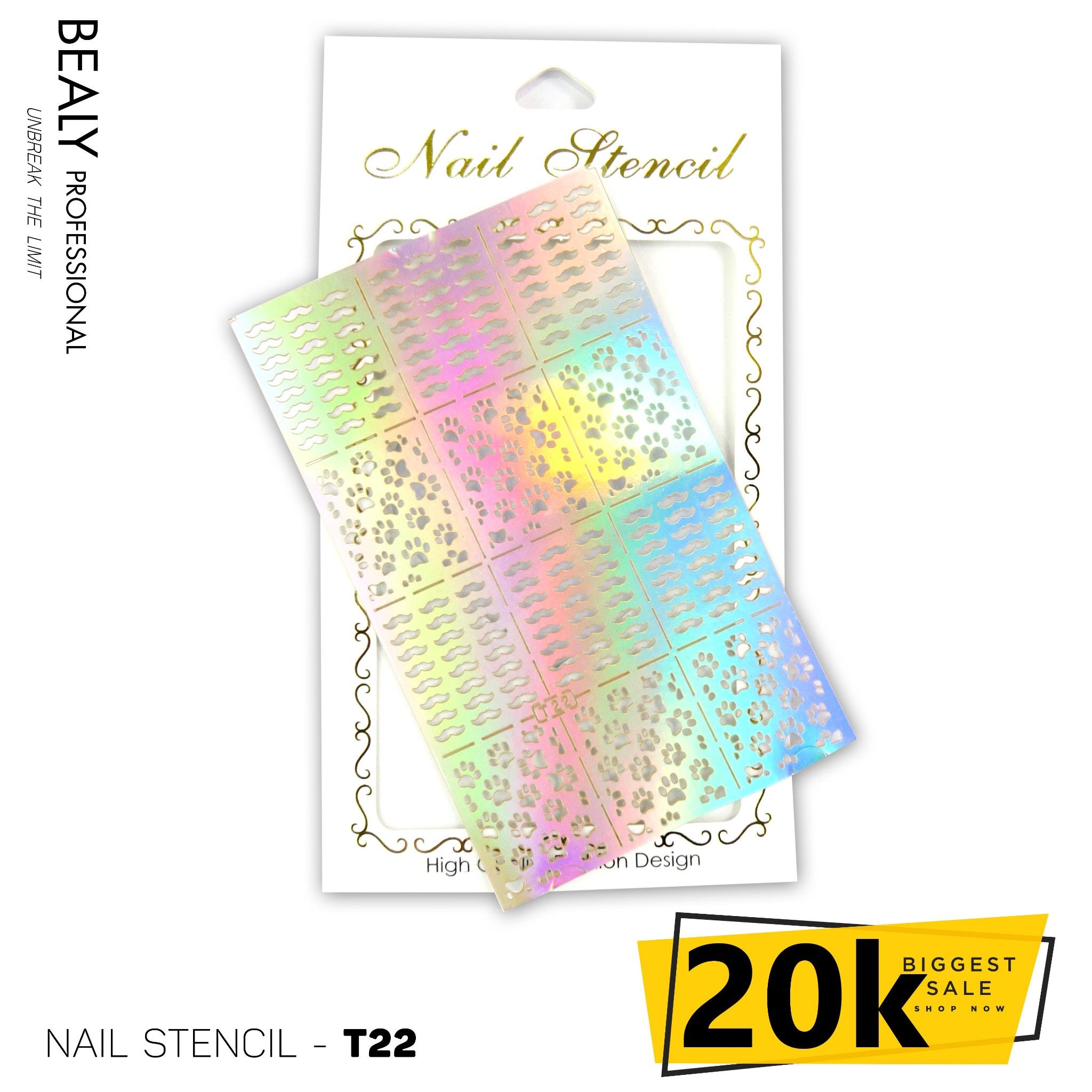 GIẤY DÁN SƠN MÓNG TẠO KIỂU NAIL STENCIL TÚI TRẮNG #T22