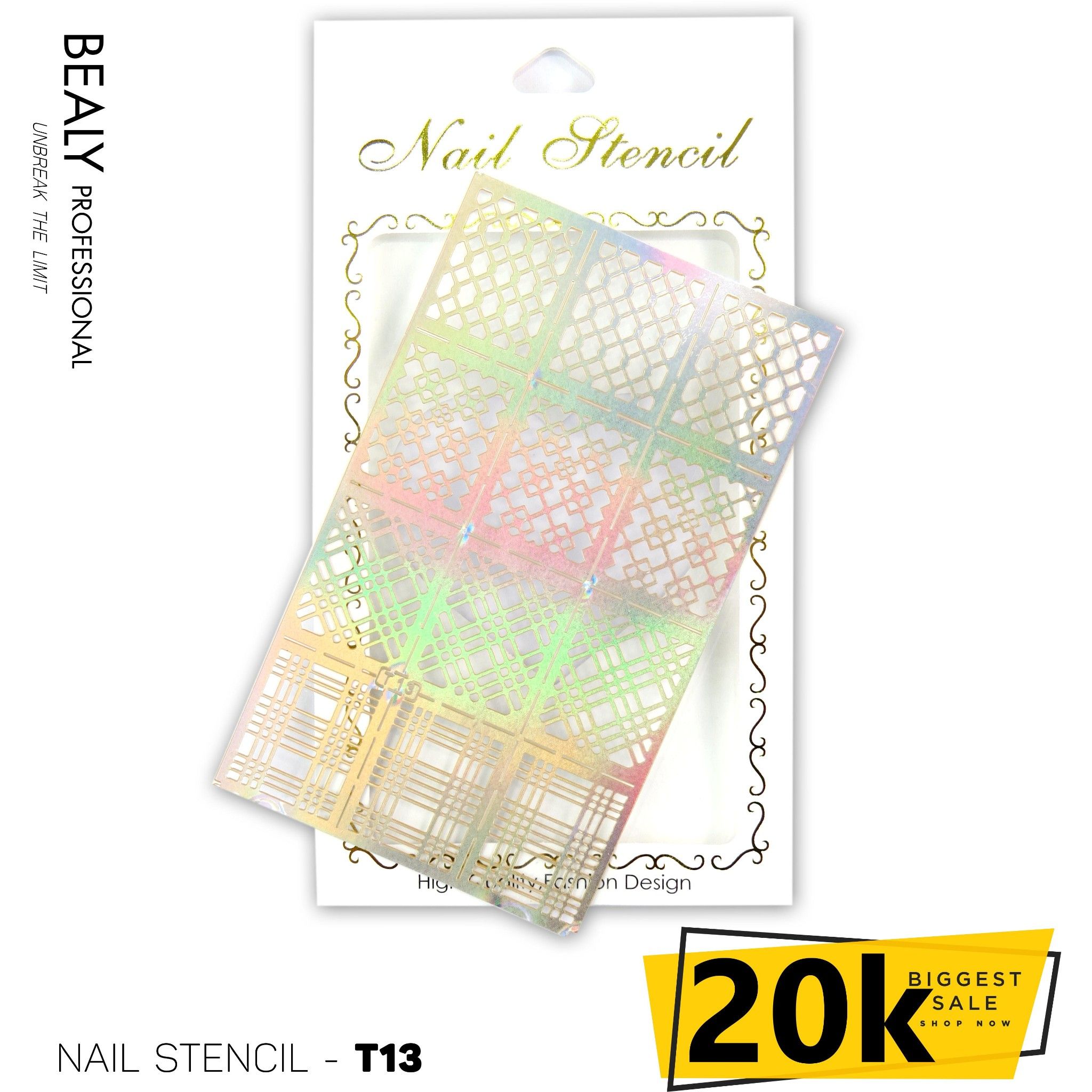 GIẤY DÁN SƠN MÓNG TẠO KIỂU NAIL STENCIL TÚI TRẮNG #T13