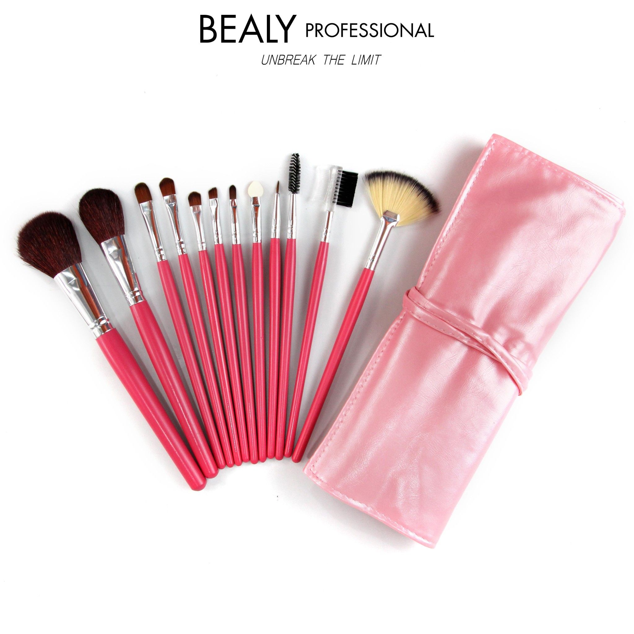 BỘ CỌ TRANG ĐIỂM BEALY 12 MÓN HỒNG PHẤN