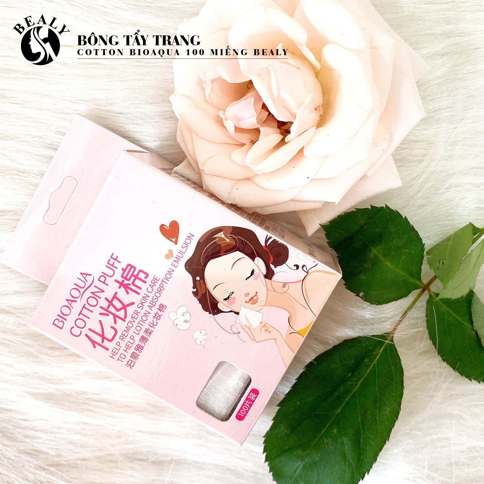 BÔNG TẨY TRANG COTTON BIOAQUA 100 MIẾNG