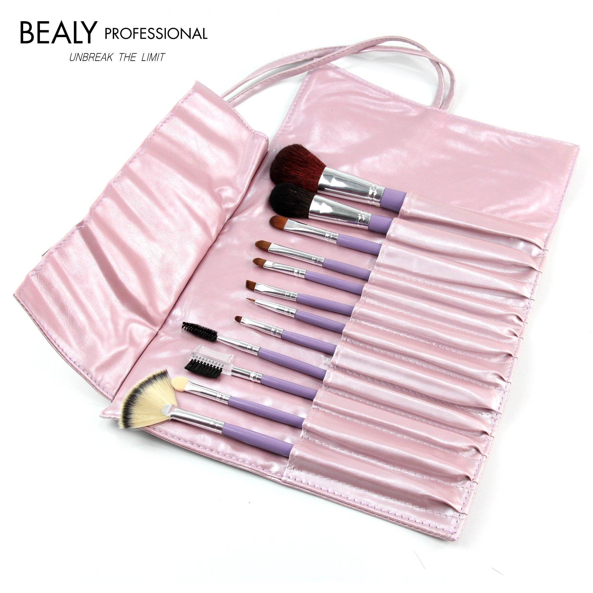 BỘ CỌ TRANG ĐIỂM BEALY 12 MÓN TÚI MÀU TÍM NHẠT