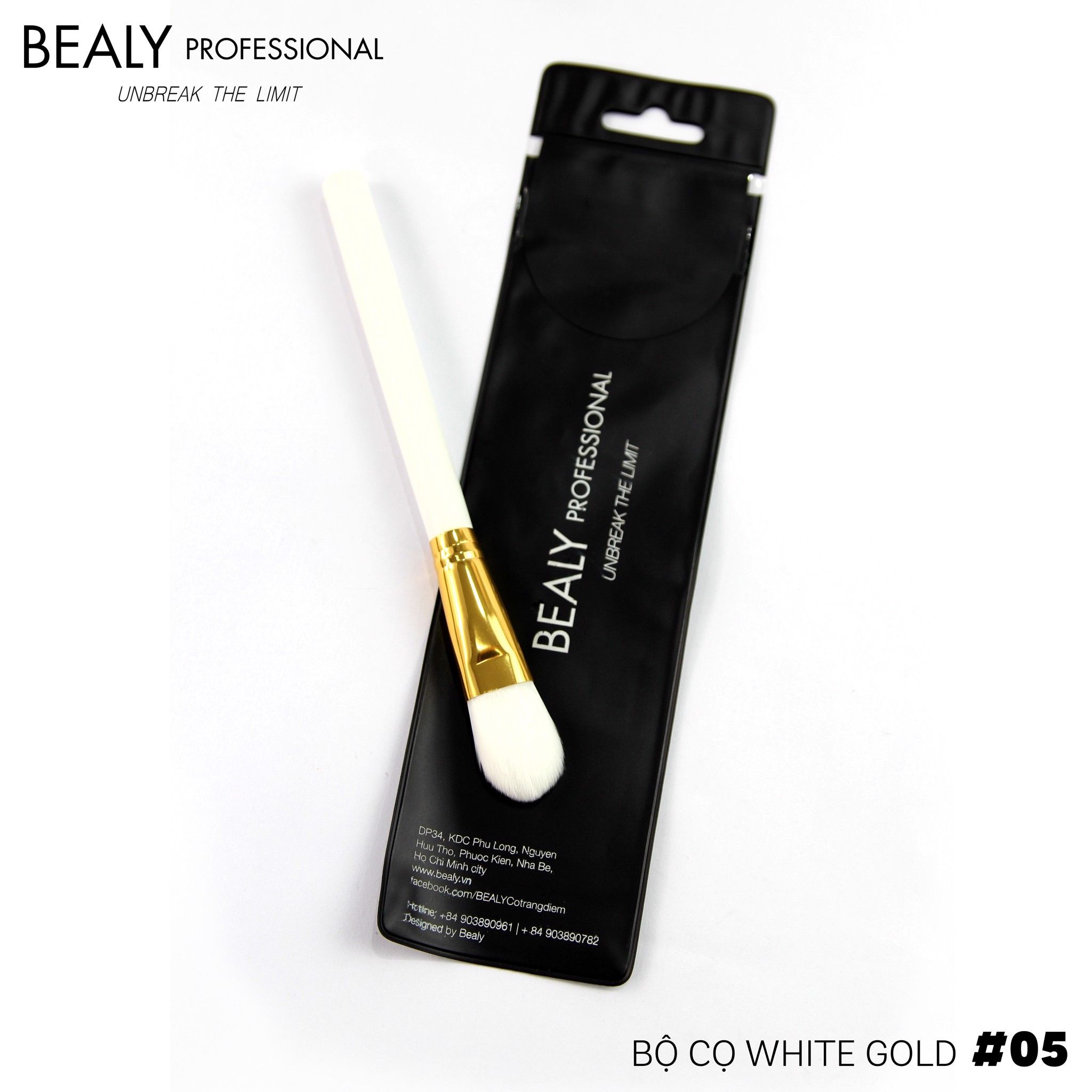 CỌ TÁN KEM NỀN BẢN DẸT WHITE GOLD N0.05