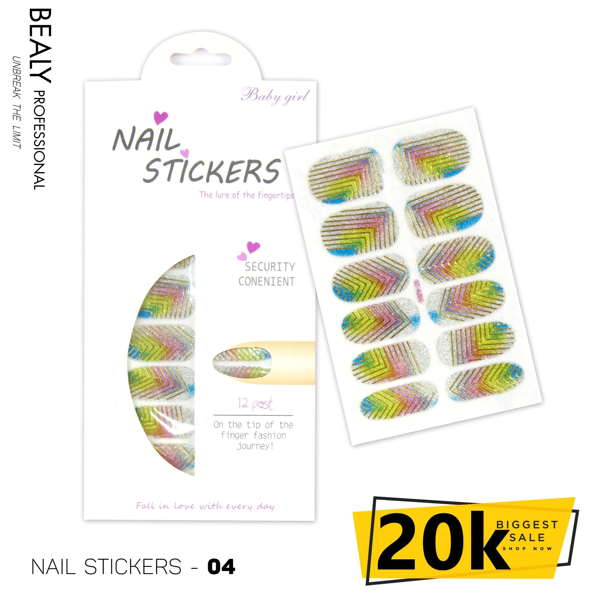 STICKER DÁN MÓNG TÚI MÀU TRẮNG #4
