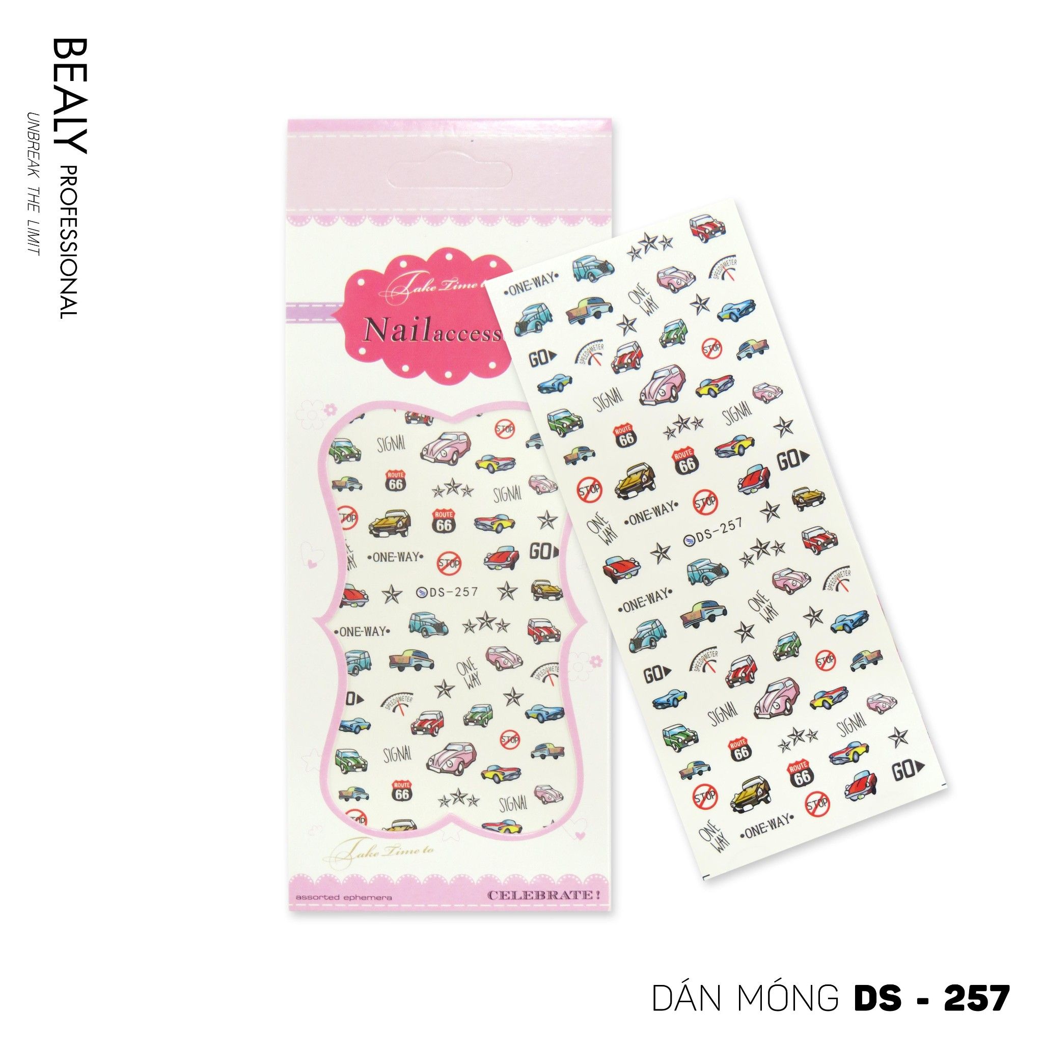 STICKER DÁN MÓNG HÌNH XE HƠI
