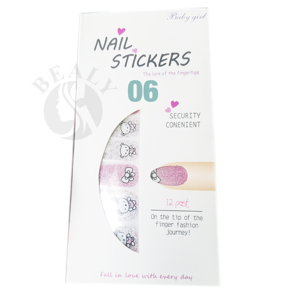 STICKER DÁN MÓNG TÚI MÀU TRẮNG #6