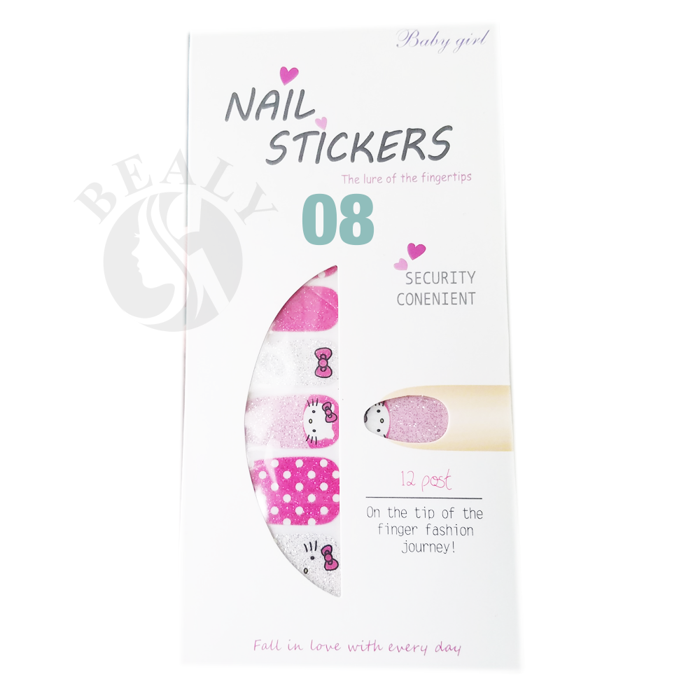 STICKER DÁN MÓNG TÚI MÀU TRẮNG #8