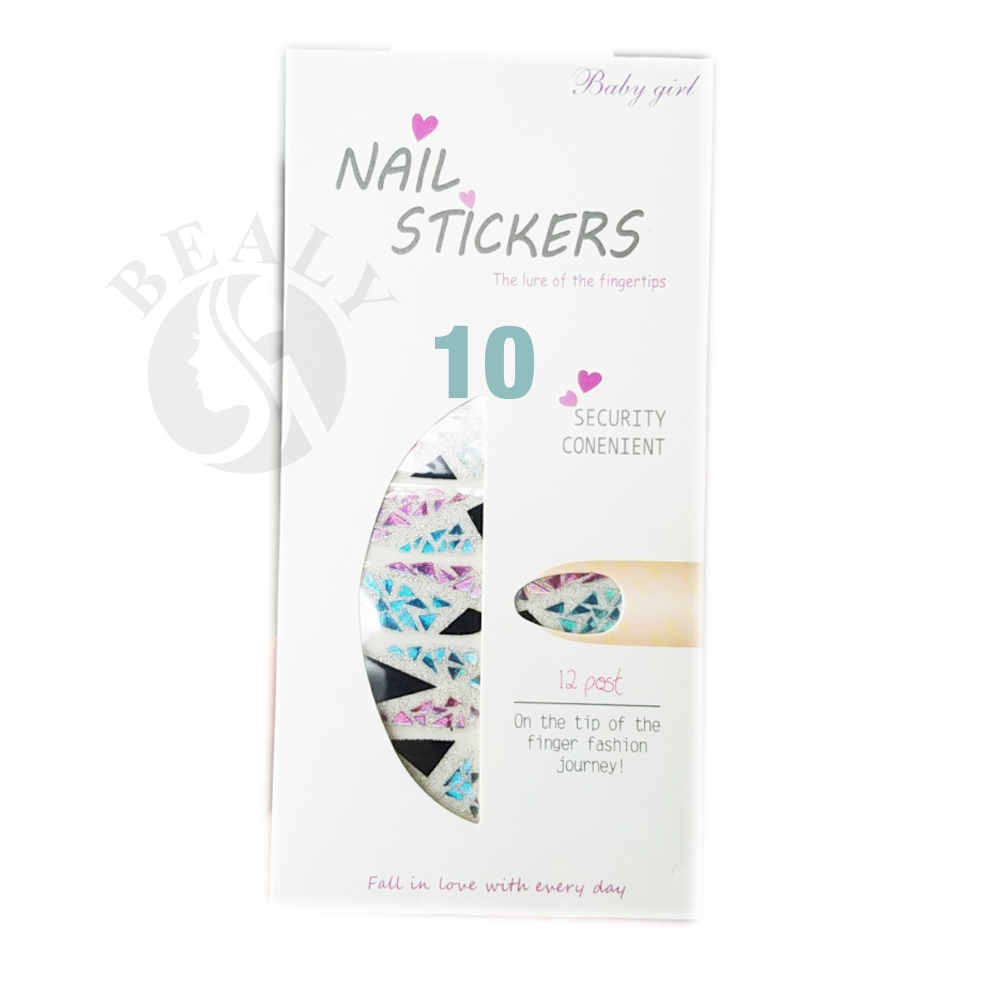 STICKER DÁN MÓNG TÚI MÀU TRẮNG #10