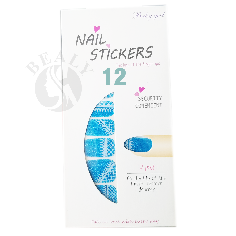 STICKER DÁN MÓNG TÚI MÀU TRẮNG #12