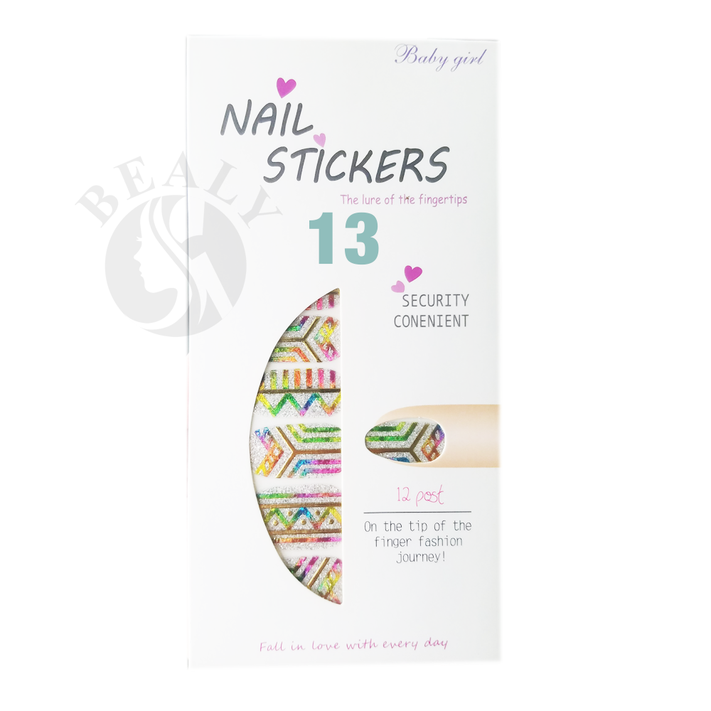 STICKER DÁN MÓNG TÚI MÀU TRẮNG #13