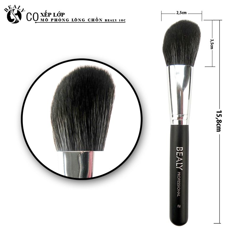 BỘ CỌ TRANG ĐIỂM XẾP LỚP MÔ PHỎNG LÔNG CHỒN BEALY 10C