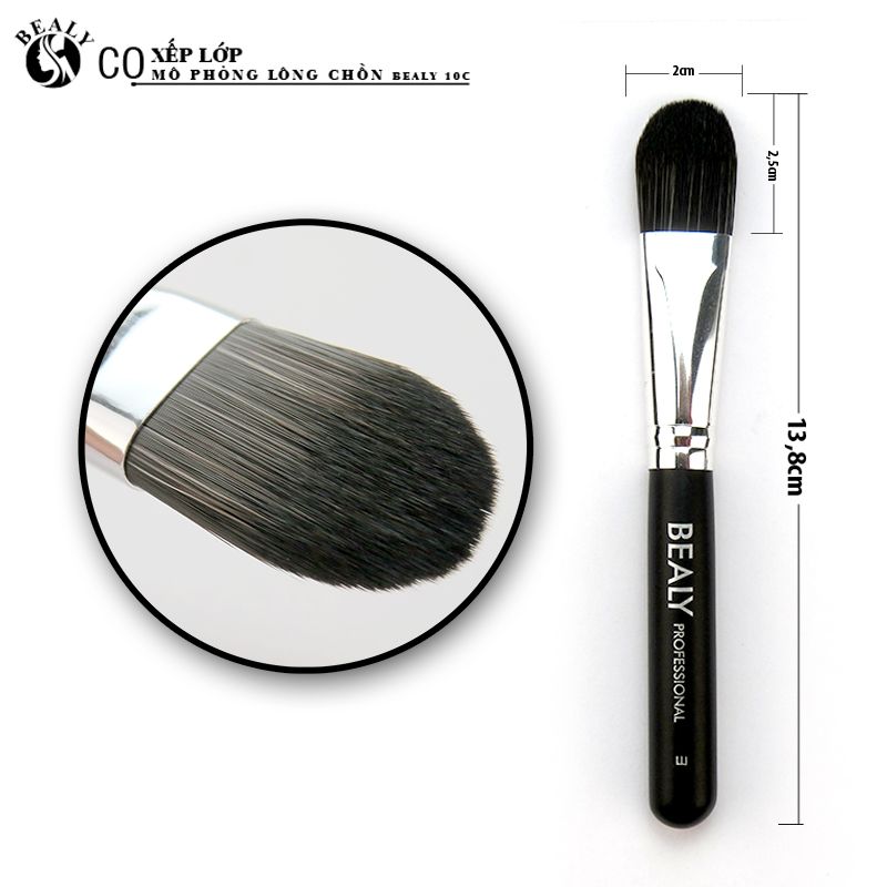 BỘ CỌ TRANG ĐIỂM XẾP LỚP MÔ PHỎNG LÔNG CHỒN BEALY 10C