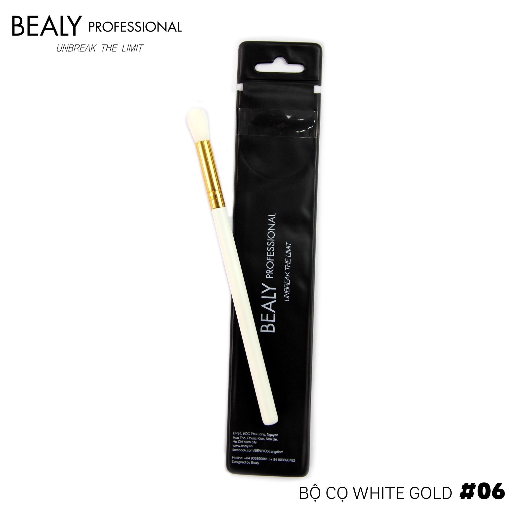 CỌ TÁN MÀU MẮT WHITE GOLD N0.06