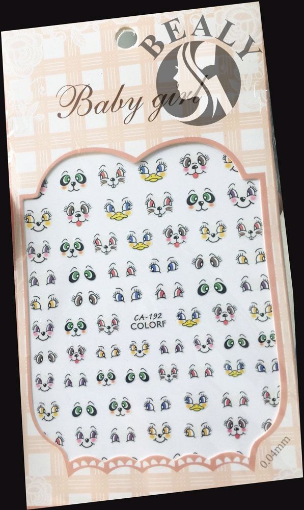 STICKER DÁN MÓNG BABY GIRL TÚI HỒNG CARO VUÔNG CA192