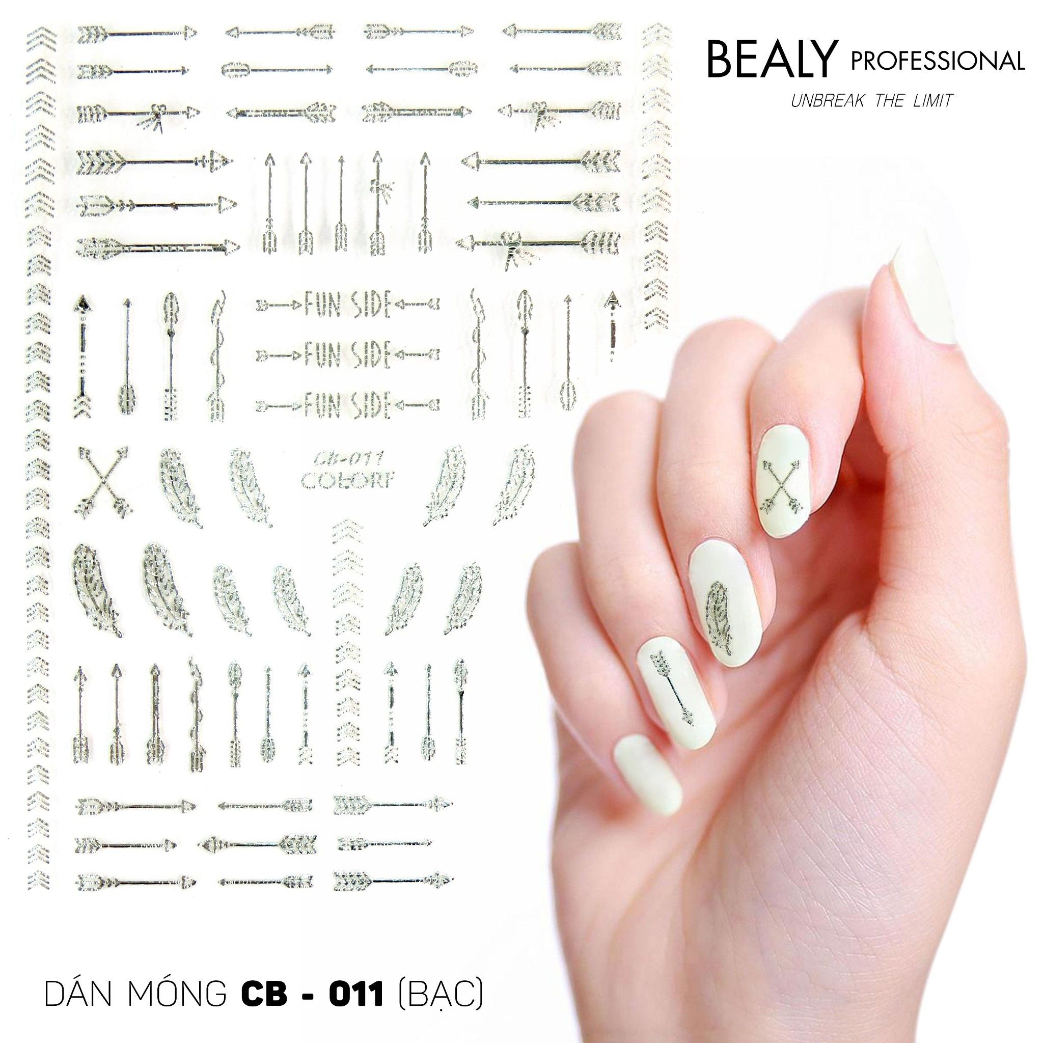 STICKER DÁN MÓNG BABY GIRL TÚI HỒNG CARO VUÔNG CB011 BẠC
