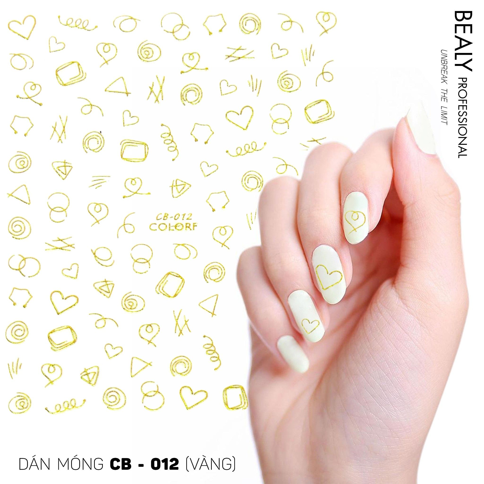 STICKER DÁN MÓNG BABY GIRL TÚI HỒNG CARO VUÔNG CB012 VÀNG