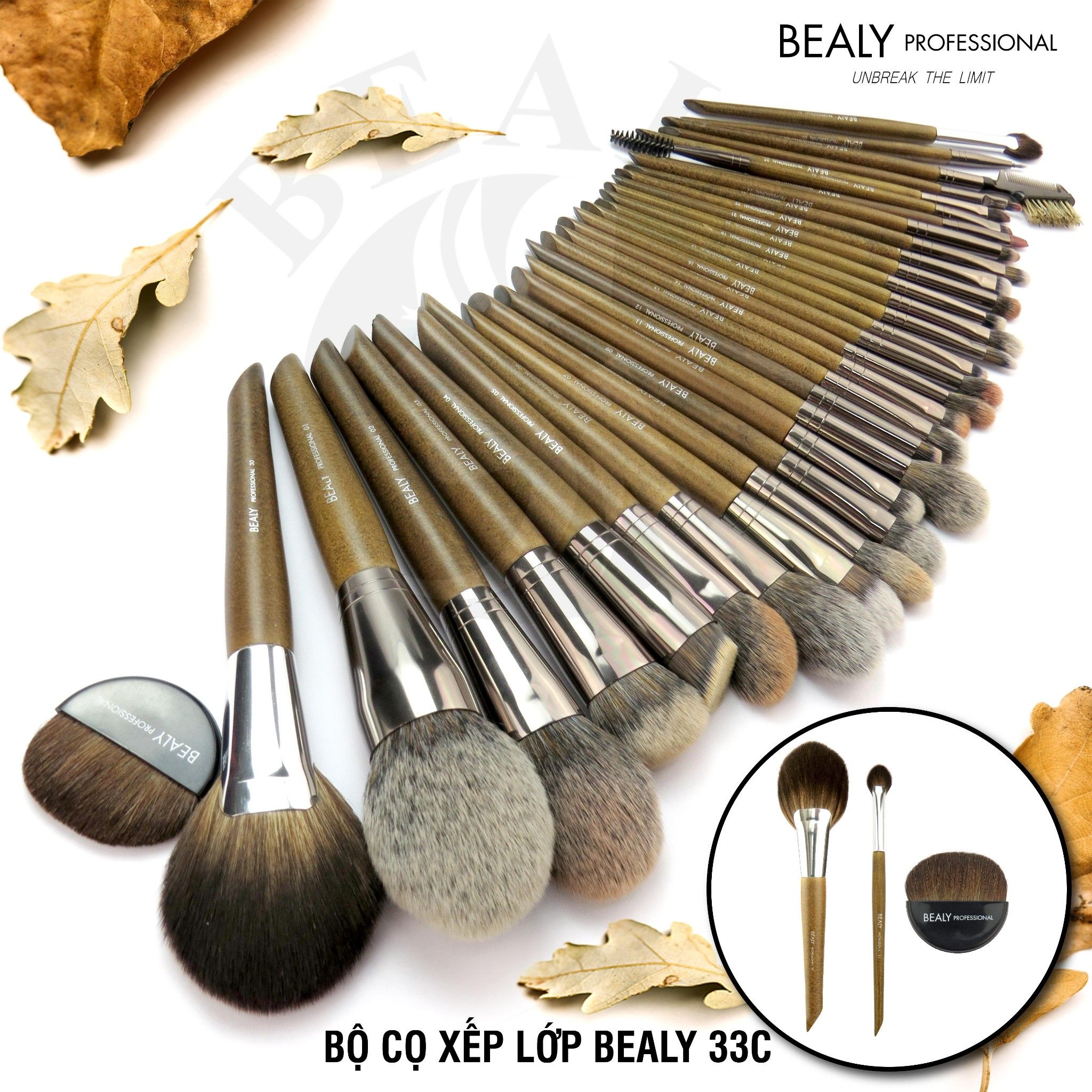 BỘ CỌ TRANG ĐIỂM XẾP LỚP BEALY 33C (cọ)