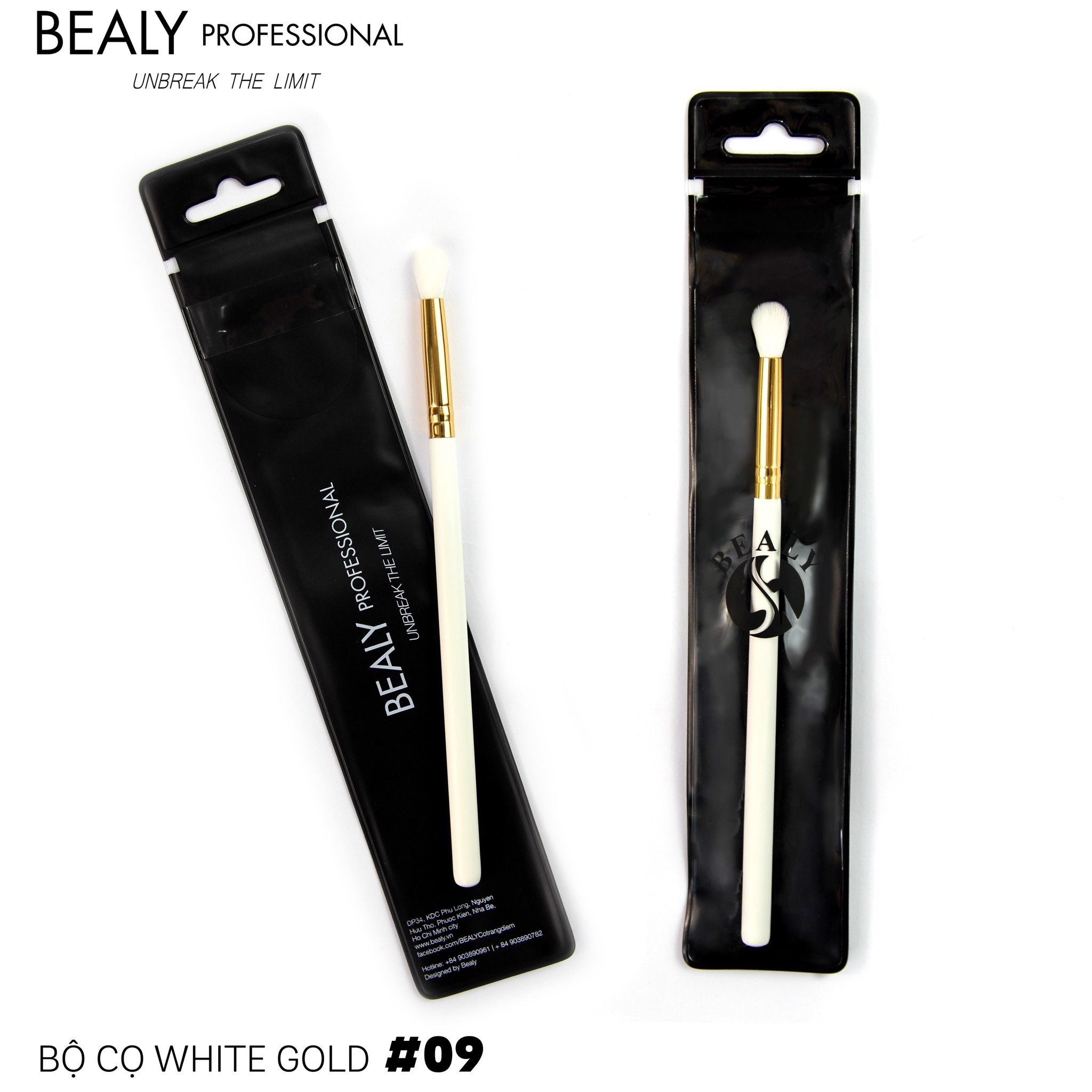 CỌ TÁN PHẤN MẮT WHITE GOLD N0.09