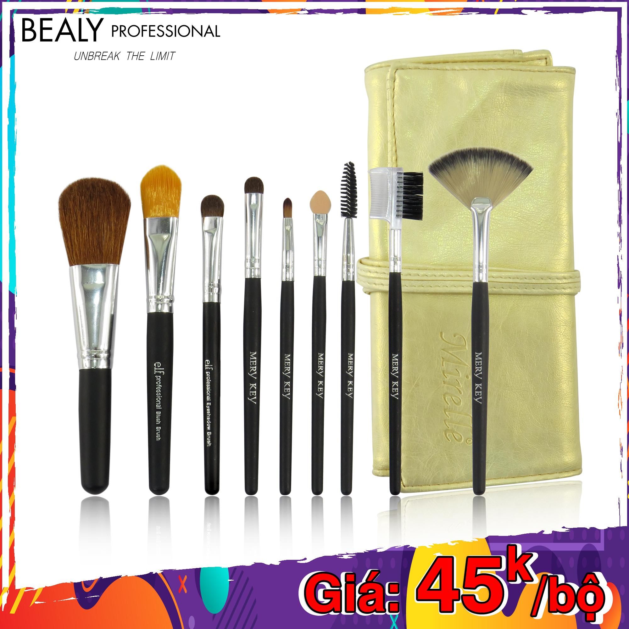BỘ CỌ TRANG ĐIỂM 9 MÓN TÚI VÀNG KEM MIRELLE