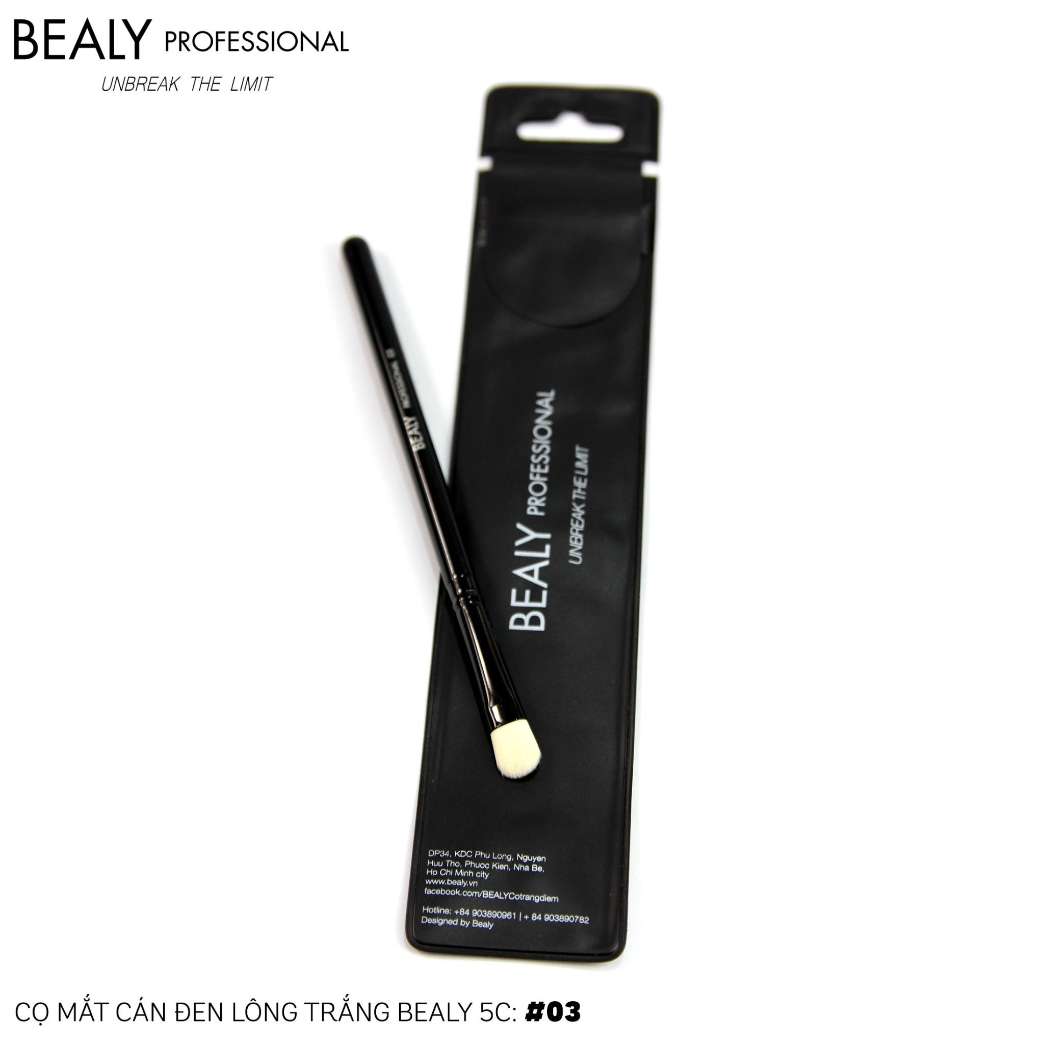 CỌ MẮT BẢN DẸT CÁN ĐEN LÔNG TRẮNG BEALY N0.03