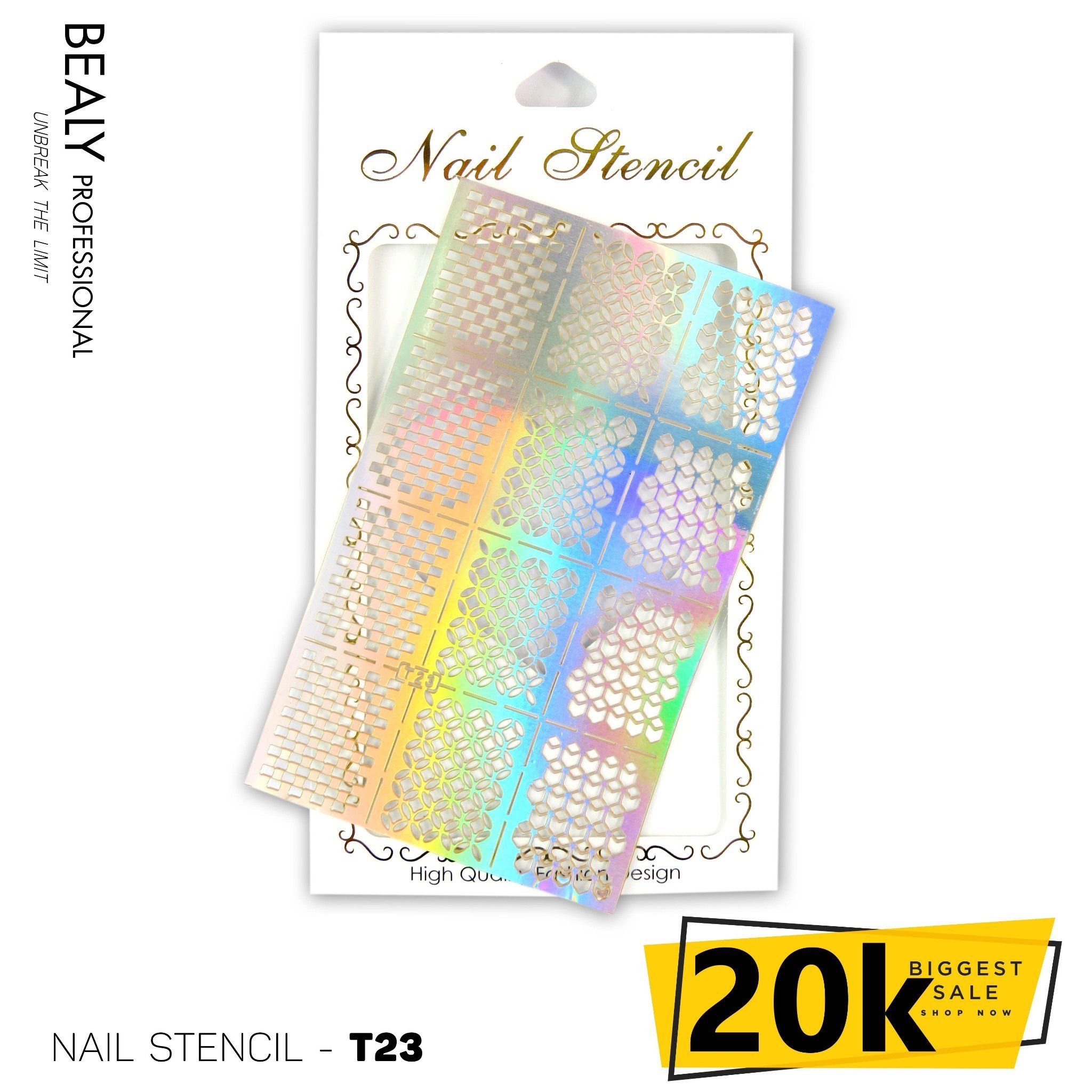 GIẤY DÁN SƠN MÓNG TẠO KIỂU NAIL STENCIL TÚI TRẮNG #T23
