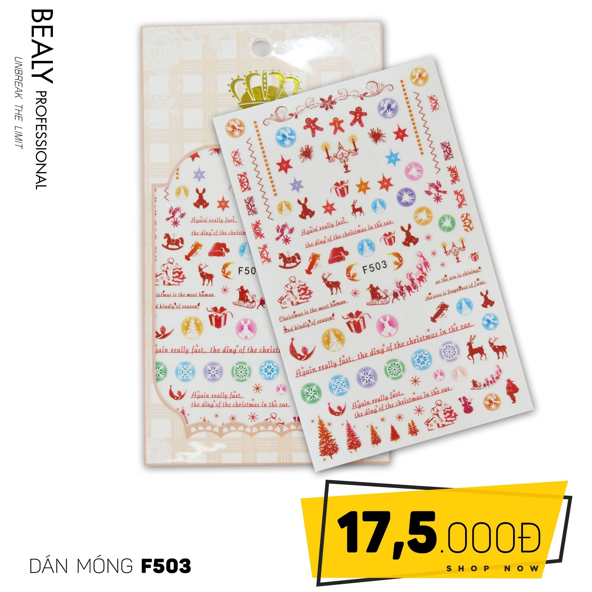 STICKER DÁN MÓNG BABY GIRL TÚI HỒNG CARO VUÔNG F503
