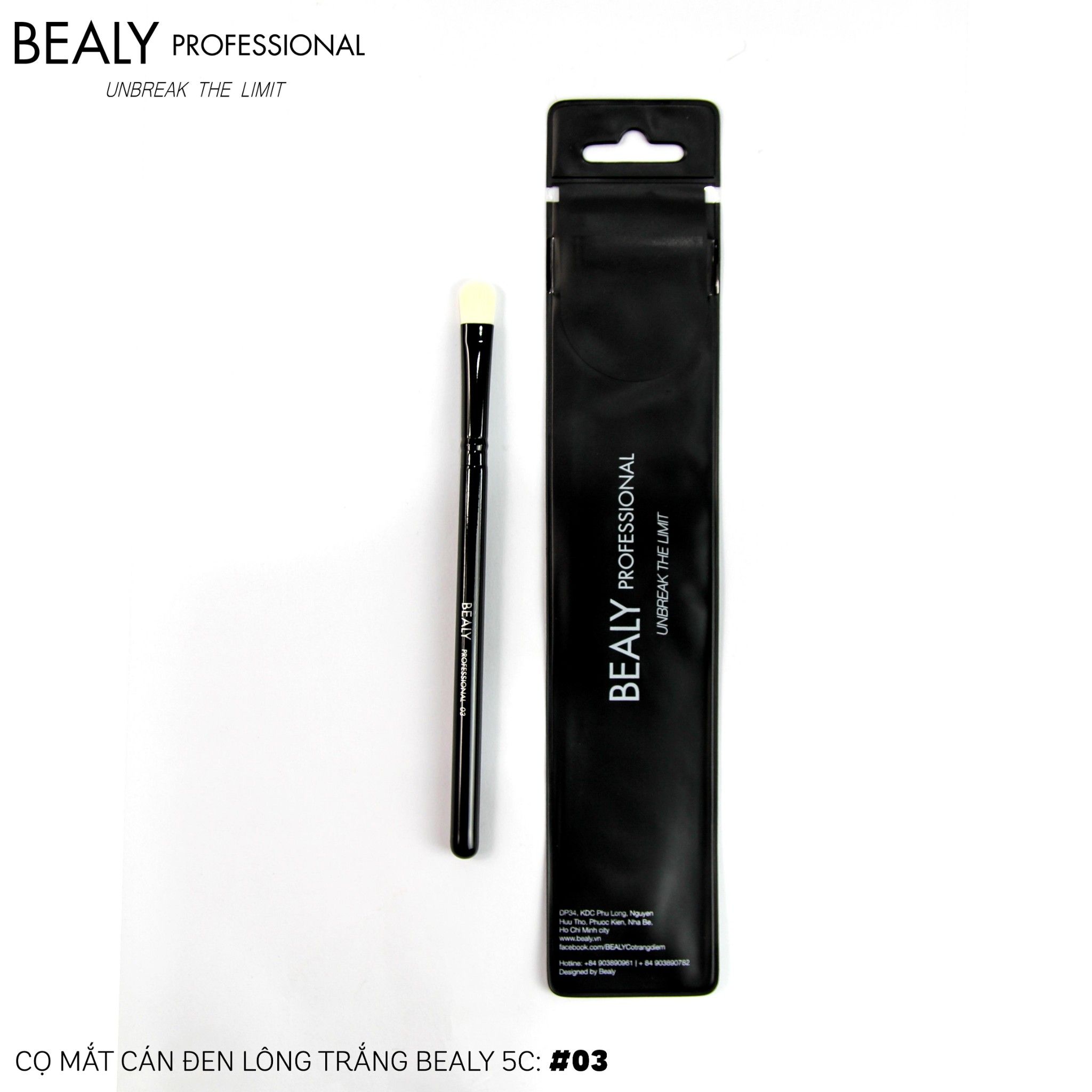 CỌ MẮT BẢN DẸT CÁN ĐEN LÔNG TRẮNG BEALY N0.03