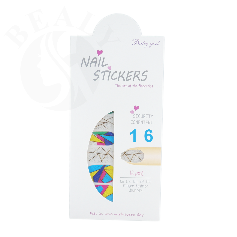 STICKER DÁN MÓNG TÚI MÀU TRẮNG #16