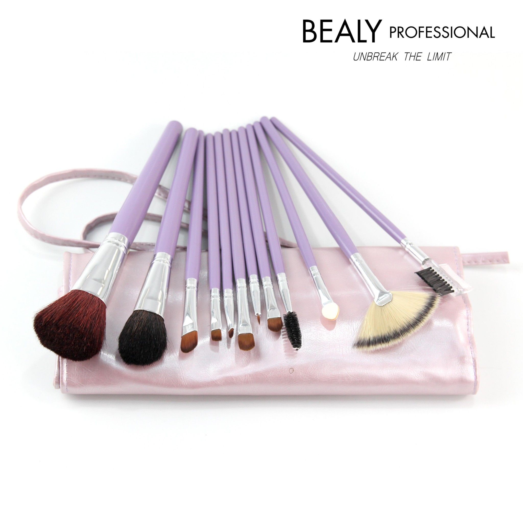 BỘ CỌ TRANG ĐIỂM BEALY 12 MÓN TÚI MÀU TÍM NHẠT