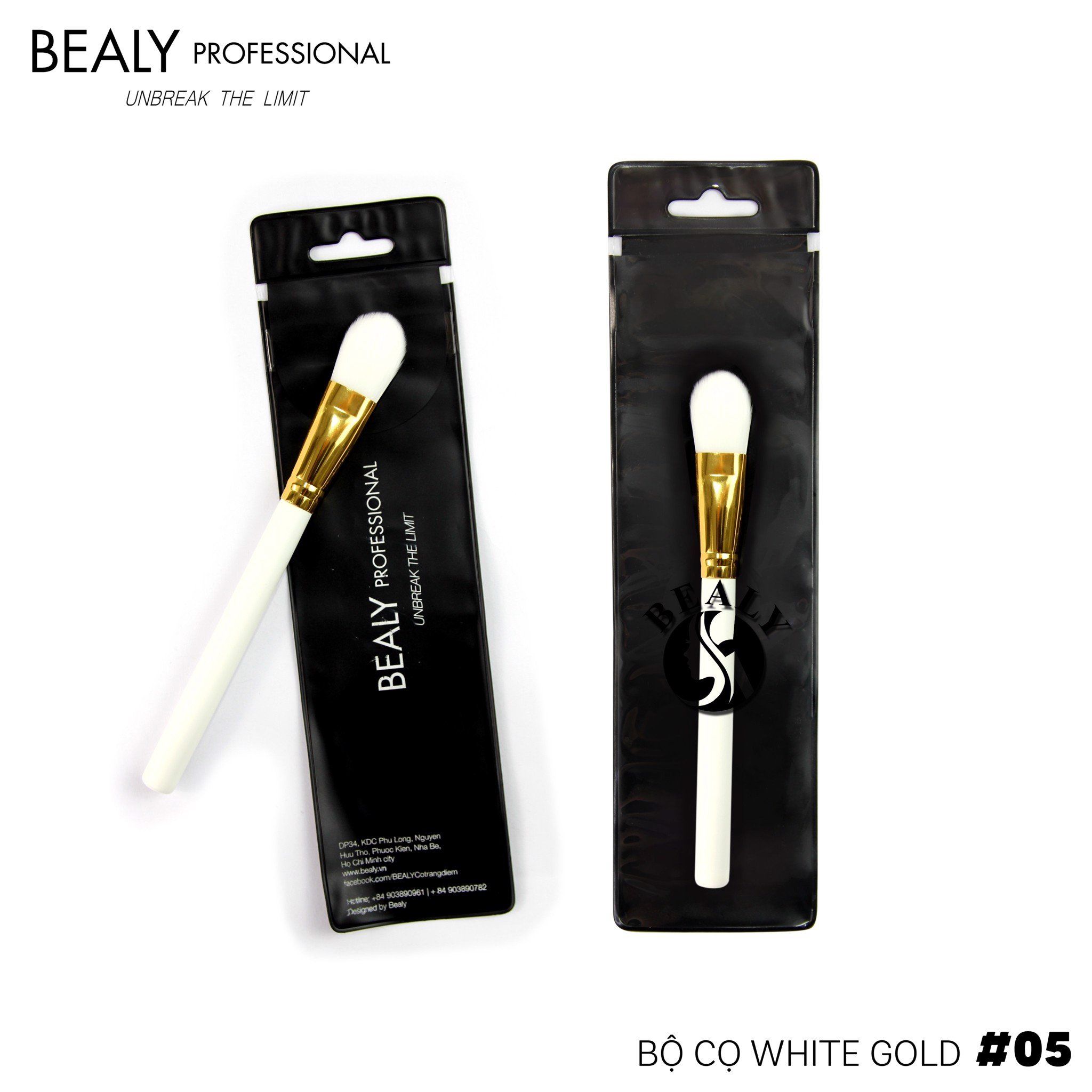 CỌ TÁN KEM NỀN BẢN DẸT WHITE GOLD N0.05