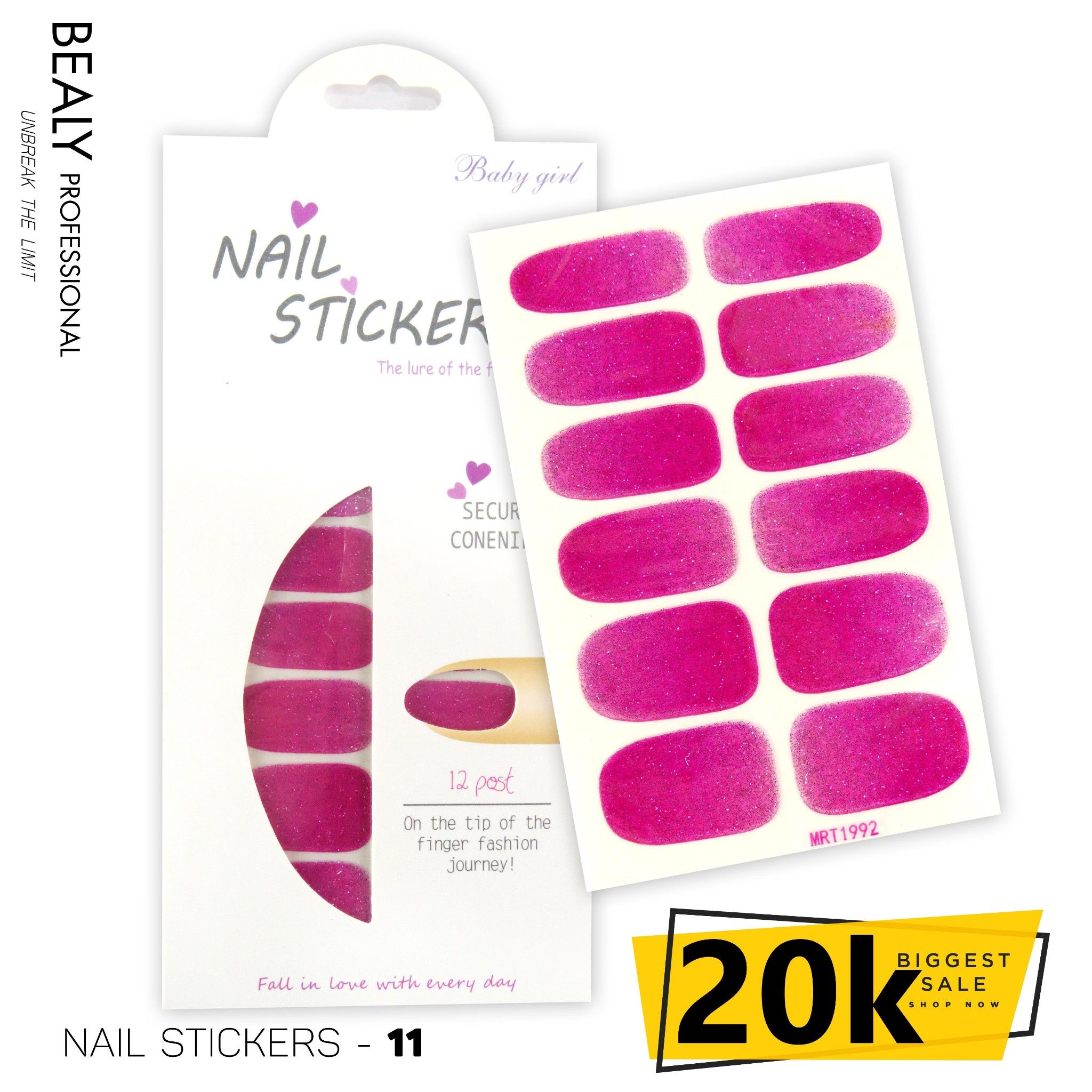 STICKER DÁN MÓNG TÚI MÀU TRẮNG #11