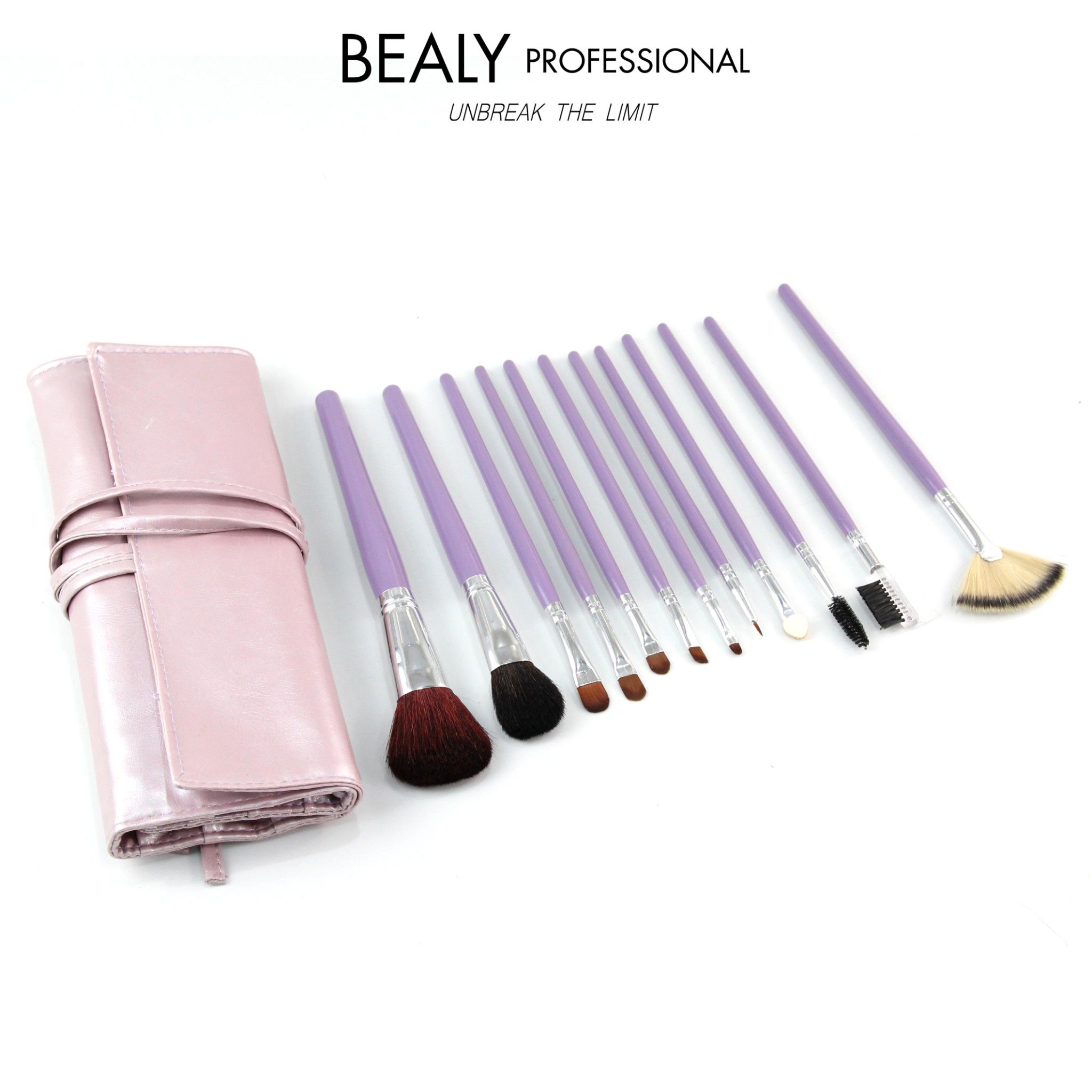 BỘ CỌ TRANG ĐIỂM BEALY 12 MÓN TÚI MÀU TÍM NHẠT