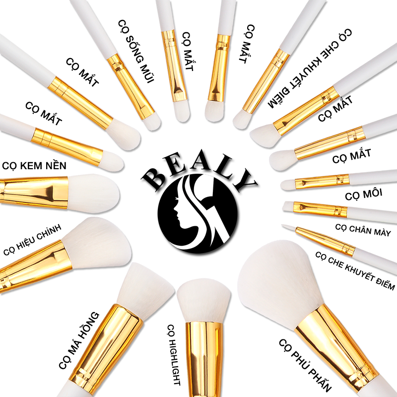 BỘ CỌ TRANG ĐIỂM CHUYÊN NGHIỆP WHITE GOLD BEALY 16C