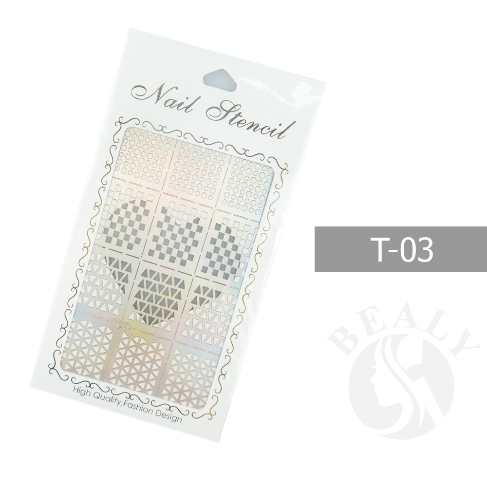 GIẤY DÁN SƠN MÓNG TẠO KIỂU NAIL STENCIL TÚI TRẮNG #T03