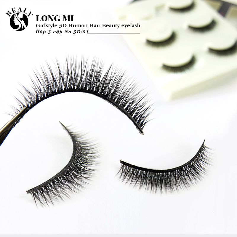 LÔNG MI GIẢ TÓC 3D GIRLS STYLE HỘP 3 CẶP NO.01