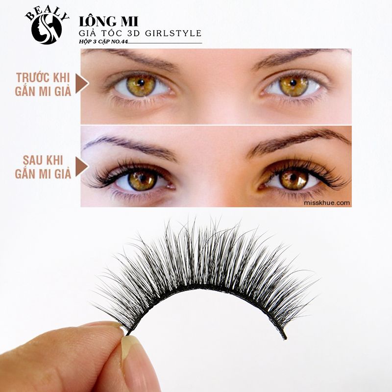 LÔNG MI GIẢ TÓC 3D GIRLS STYLE HỘP 3 CẶP NO.44