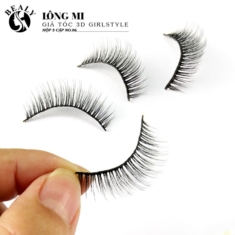 LÔNG MI GIẢ TÓC 3D GIRLS STYLE HỘP 3 CẶP NO.06