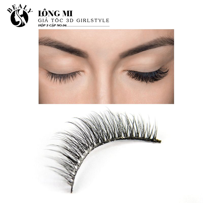 LÔNG MI GIẢ TÓC 3D GIRLS STYLE HỘP 3 CẶP NO.06